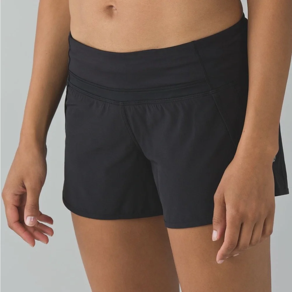 Lululemon Run Times Short *4-way Stretch Black 8 - Picture 1 of 12